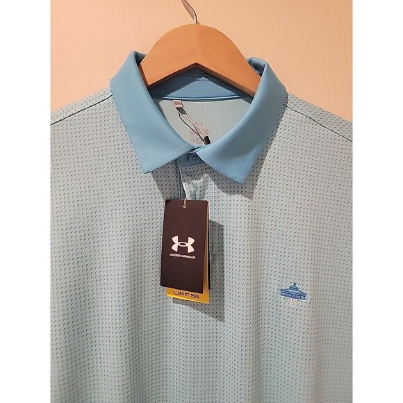 NWT Under Armour Men’s Golf Polo Shirt Smith Richardson Golf Club Fairfield CT L - Picture 2 of 10